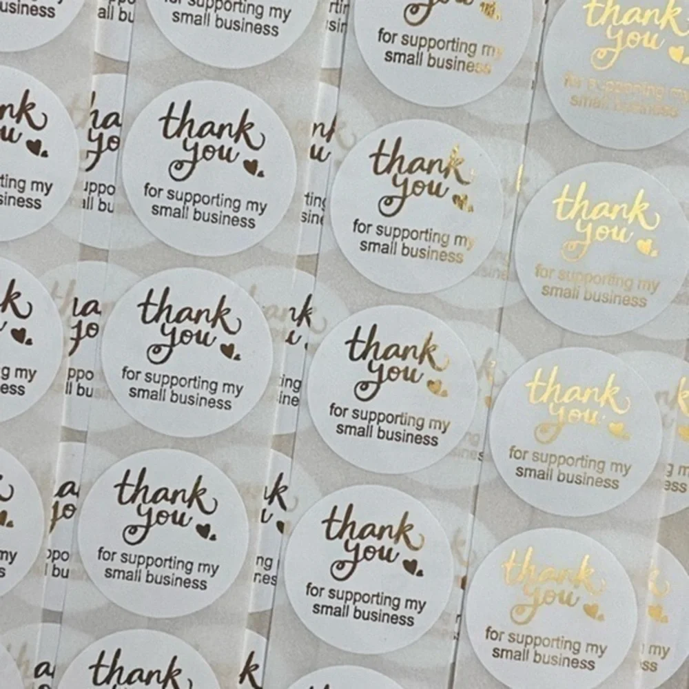 40 Small Thank You Stickers! (Quarter Size)